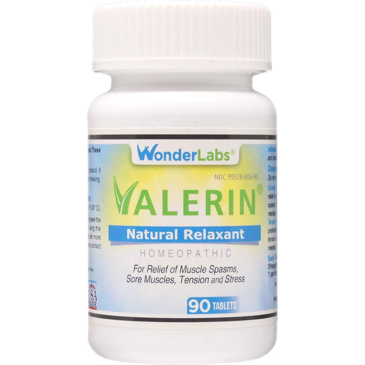Valerian Natural Relaxant for Tension Relief, Stress Relief, Leg Cramp Relief and Other Muscle Cramps Magnesium, Passion Flower, & Valerian Root Muscle Relaxant - (90ct) Wonder Laboratories uk supplements
