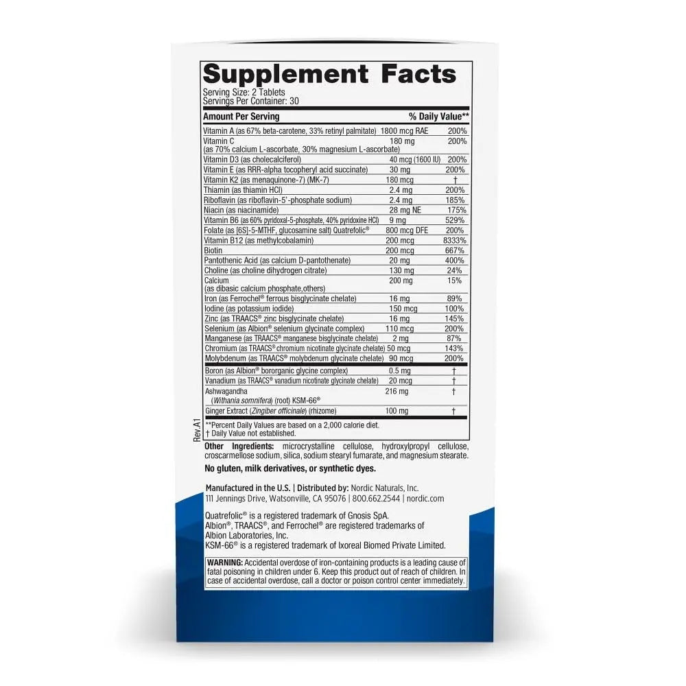 Nordic Naturals Women’s Multivitamin Extra Strength - Skin, Hair, Energy, & Bone Support - Immunity Supplement Nordic Naturals uk supplements