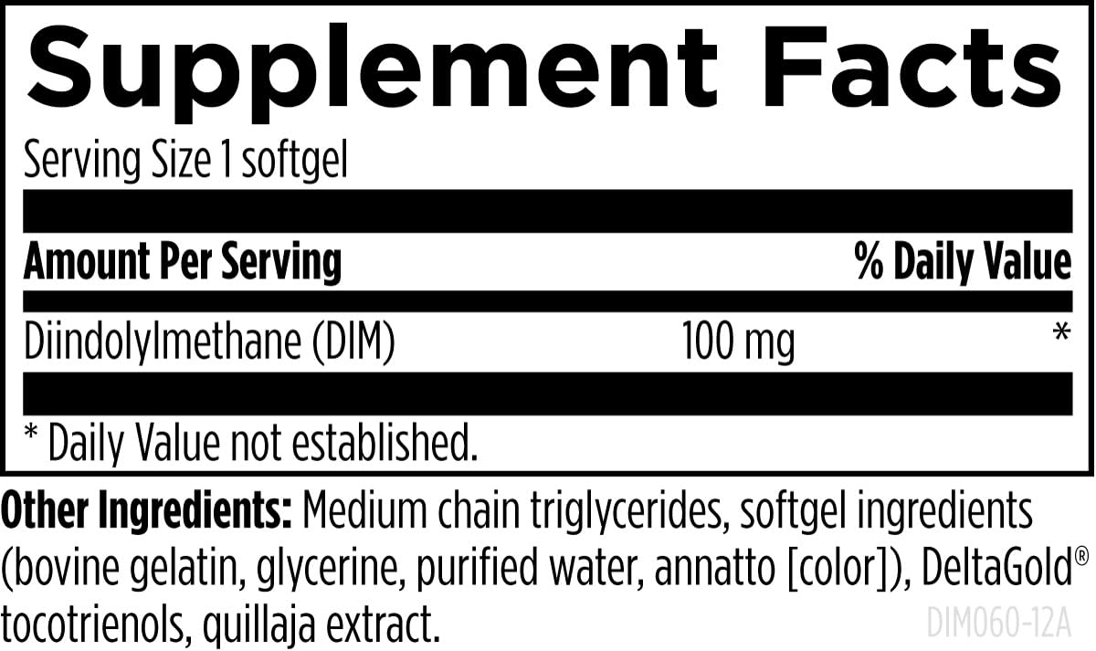Designs for Health DIM-Evail - 100mg Diindolylmethane Supplement - Enhanced Absorption Technology DIM Supplement - May Support Healthy Estrogen Metabolism - Gluten Free + Non-GMO (60 Softgels) Designs for Health uk supplements