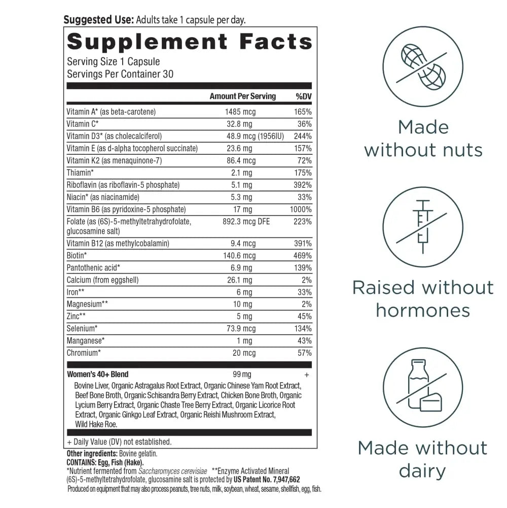 Ancient Nutrition Multivitamin for Women, Ancient Multi Women's 40+ Once Daily Vitamin Supplement, Vitamin B, Vitamin C and Vitamin K2 Ancient Nutrition uk supplements