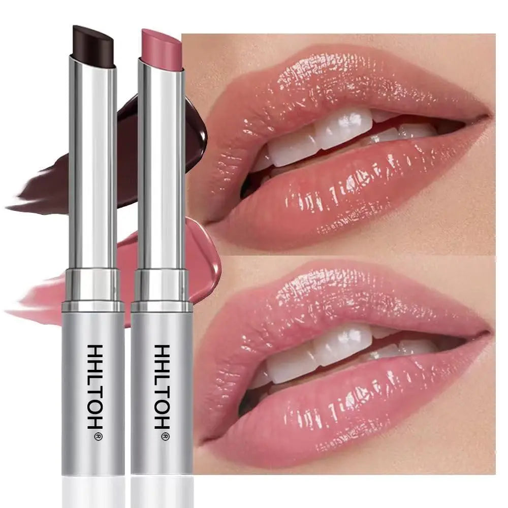 Honey Butter Lipstick Tinted Lip Balm, Shine Moisturizing Plumper Lipstick for Women, Natural Nourishing Hydrating Lip Gloss Stain for Dry Lips, Lightweight Lip Liner Care Makeup, Vegan - Black & Pink HHLTOH uk supplements