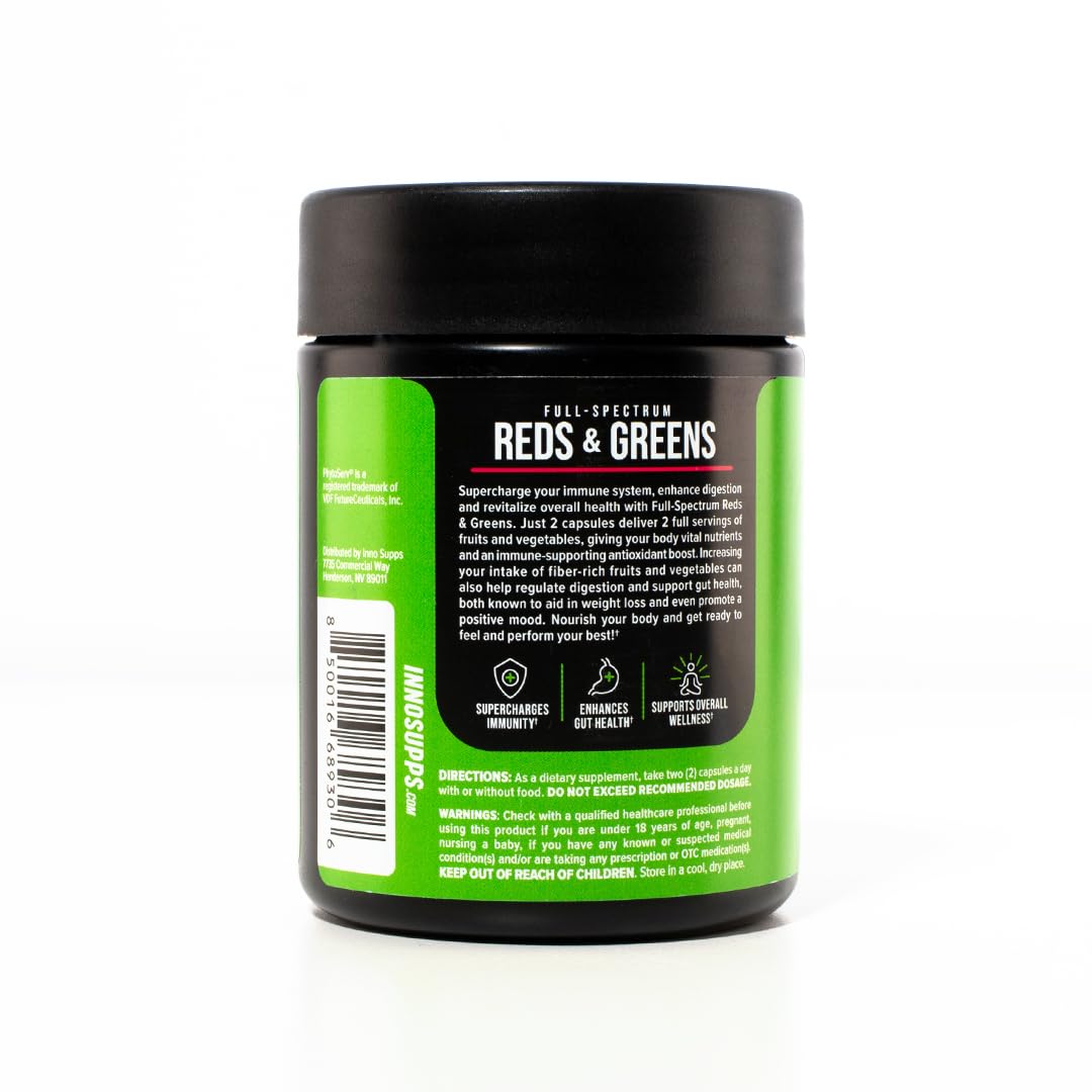 InnoSupps Full Spectrum Reds & Greens | PhytoServ, 2 Servings of Fruits + Veggies Per InnoSupps uk supplements