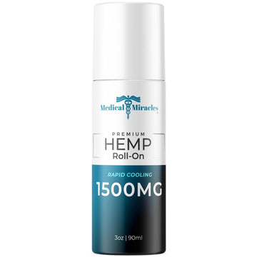 Medical Miracles New Hemp Oil Roll On - Ideal for Muscles, Hips, Joints, Neck, Back, Elbows, Fingers, Hands, and Knees (1500mg Roll-On) Medical Miracles uk supplements