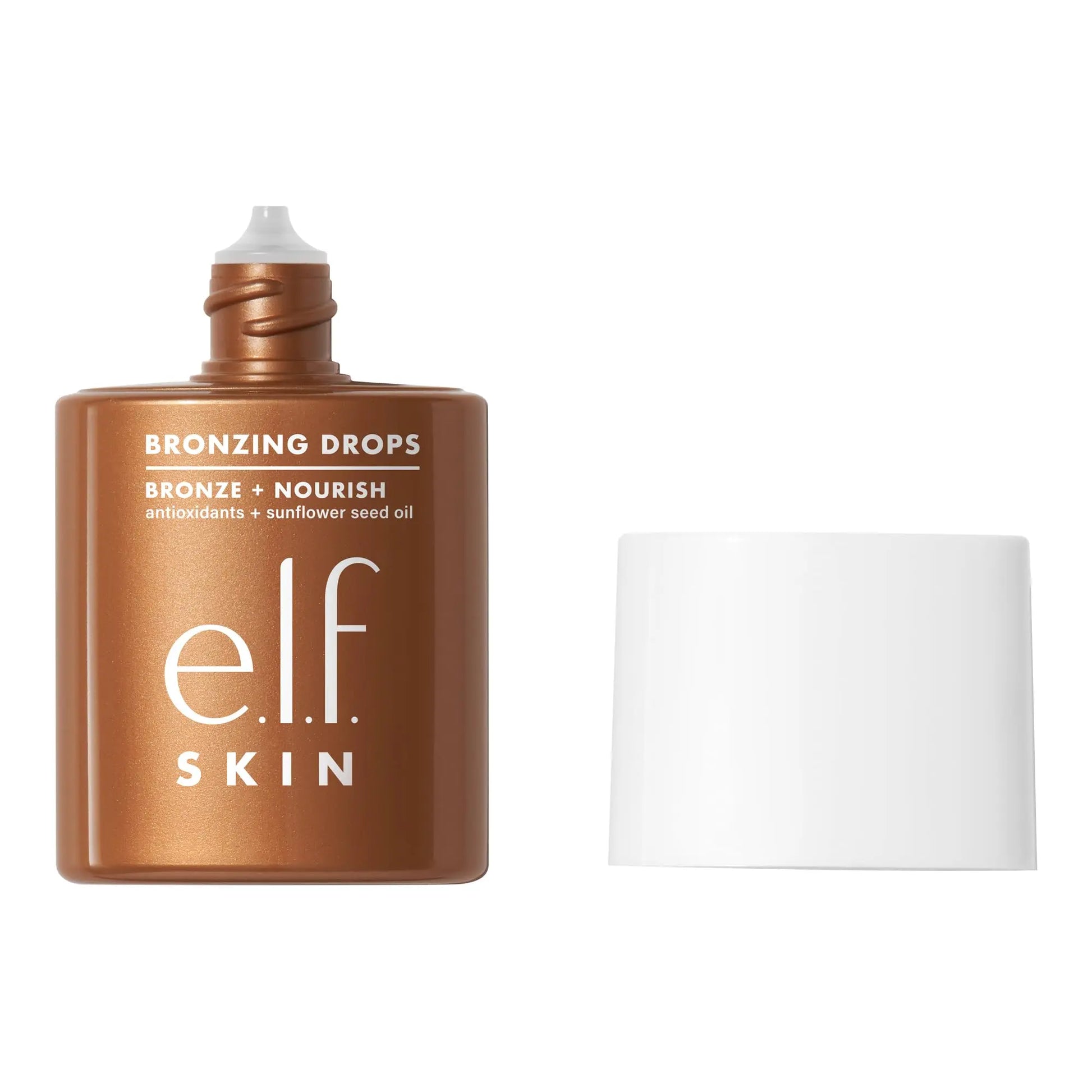 e.l.f. SKIN Bronzing Drops, Liquid Bronzer For Face & Skin, Creates A Sun-Kissed Glow, Infused With Vitamin E, Vegan & Cruelty-Free, Pure Gold e.l.f. uk supplements