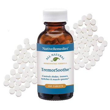 Native Remedies TremorSoothe - Natural Homeopathic Formula to Temporarily Control Shakes, Tremors, Muscle Spasms and Twitches -180 Tablets Native Remedies uk supplements