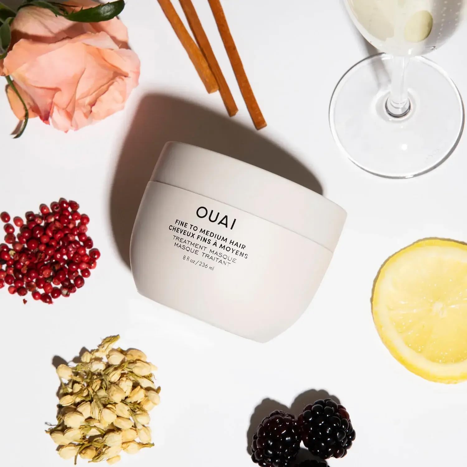 OUAI Fine to Medium Hair Treatment Masque - Mask for Hair Repair, Hydration and Shine - With Shea Butter, Keratin and Panthenol - Paraben, Phthalate and Sulfate Free (3.4 Oz) OUAI uk supplements