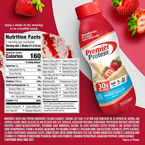 Premier Liquid Protein Shake -24 Vitamins & Minerals/Nutrients to Support Immune Health Premier Protein uk supplements