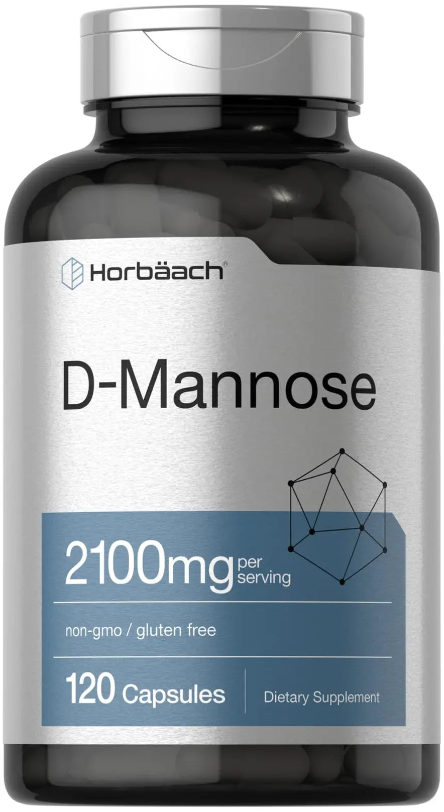 Horbäach D-Mannose Supplement 2100mg | 120 Capsules | Pills for Women and Men | Non-GMO & Gluten Free Horbäach uk supplements