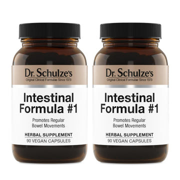 Dr. Schulze's Intestinal Formula #1 - Bowel Movement Supplement for Colon Health Support - Bloating & Constipation Aid - Intestinal Cleanse - All-Natural - Plant-Based - Vegan - 90 Count (2 Pack) Dr. Schulze's uk supplements