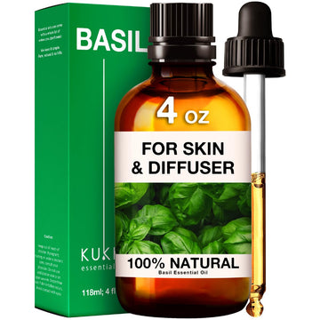 Kukka Basil Essential Oil for Diffusers - Basil Essential Oil for Skin - Basil Oil for Aromatherapy, Skin, Fragrance KUKKA essential oils uk supplements