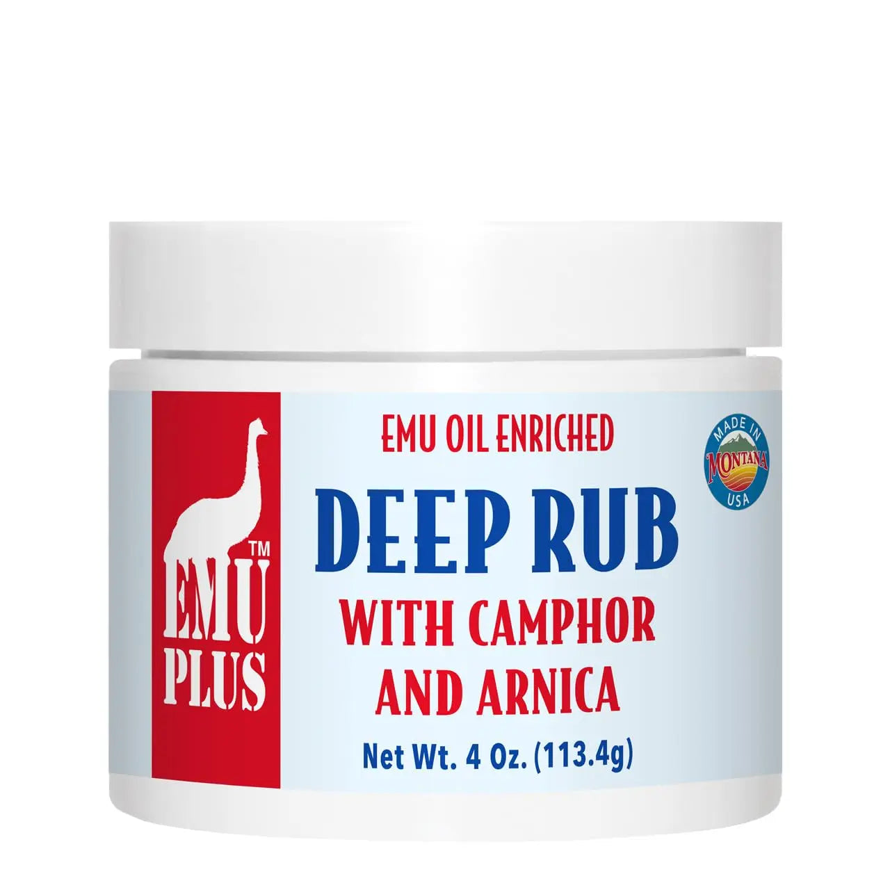Montana Emu Ranch - EMUplus Deep Rub with Camphor and Arnica 4 Ounce - Made with Pure Emu Oil Montana Emu Ranch uk supplements
