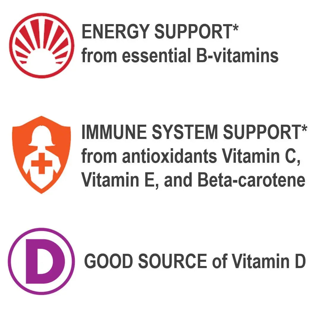 Geritol Multi-Vitamin Nutritional Support Tablets, Balance of 26 Essential Vitamins and Minerals, 100-Count Bottles (Pack of 2) Geritol uk supplements