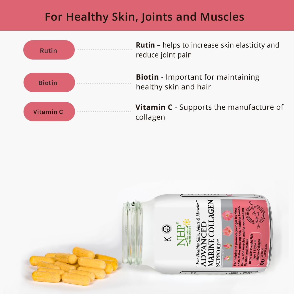 Advanced Marine Collagen Support, specifically Designed to Support Skin NHP The Natural Health Practice uk supplements