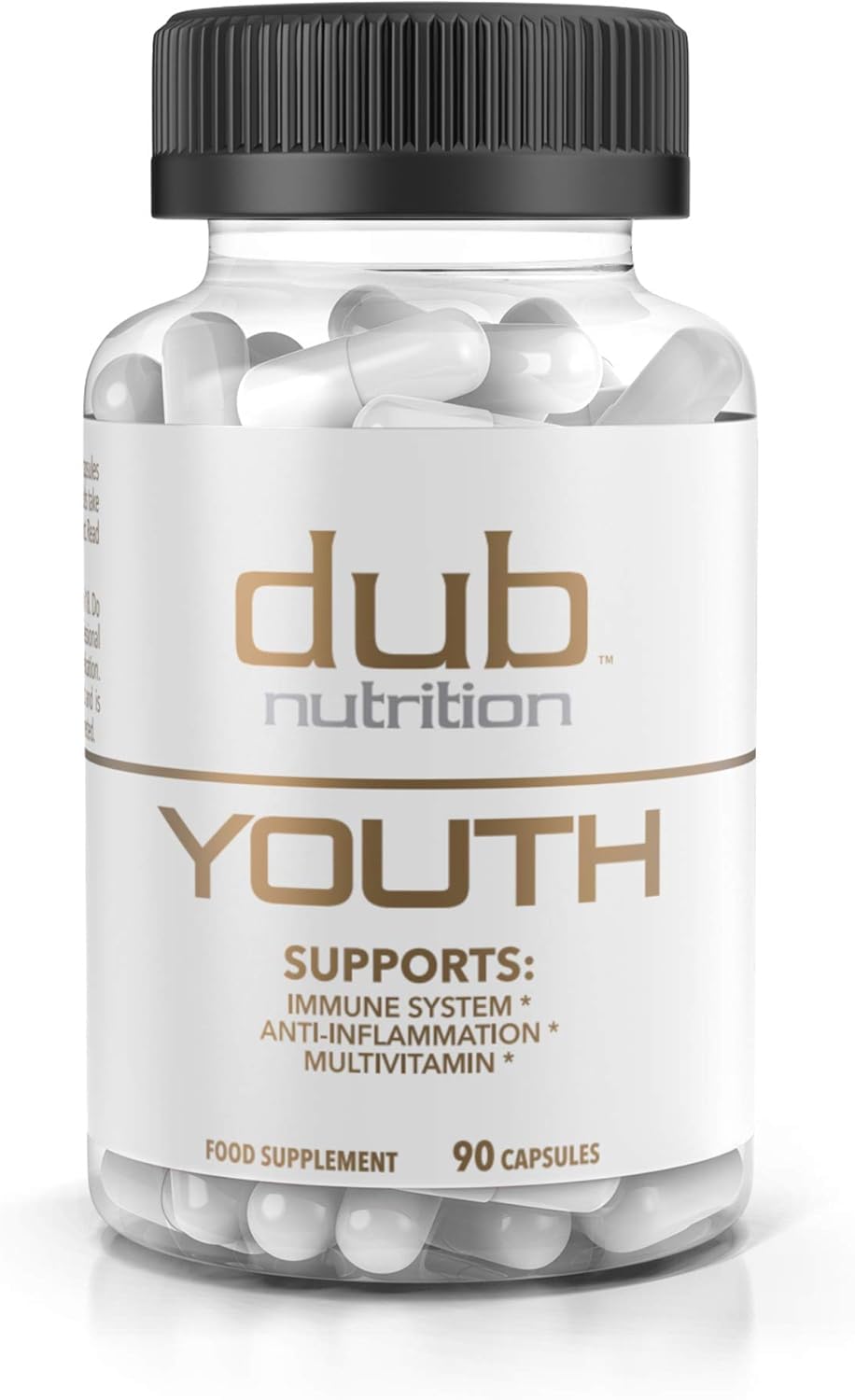 Dub Nutrition Youth - Formula with Acai, Resveratrol, Curcumin, Vitamins A, C, D, E, B12, and CoQ10 - Supports Immunity and Mobility - 90 Capsules Dub Nutrition uk supplements