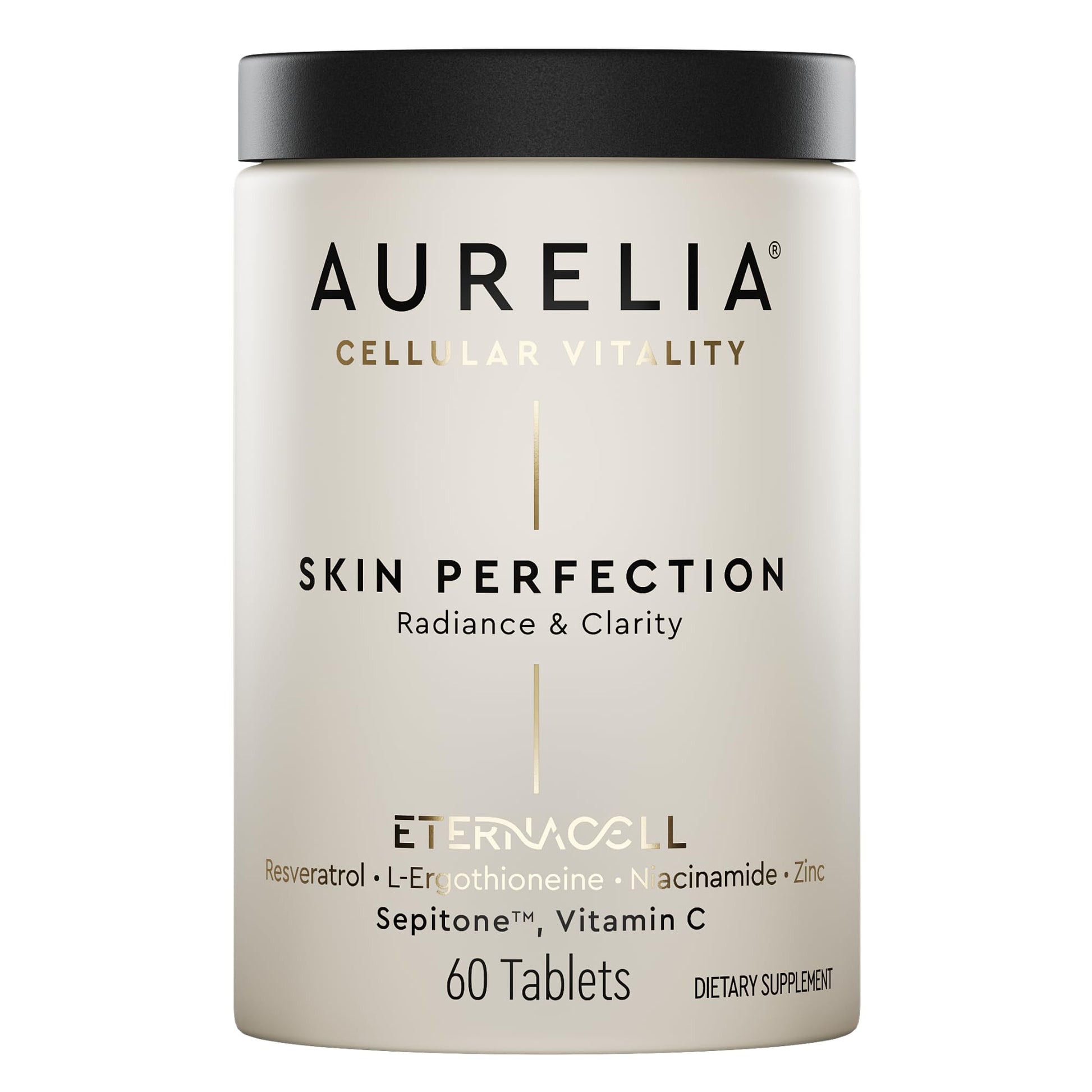 AURELIA Skin Perfection | Advanced Cellular Anti-Aging Supplement | Enhance Skin Clarity, & Tone | with Zinc, Resveratrol, Niacinamide, Ergothioneine, & Vitamin C AURELIA uk supplements