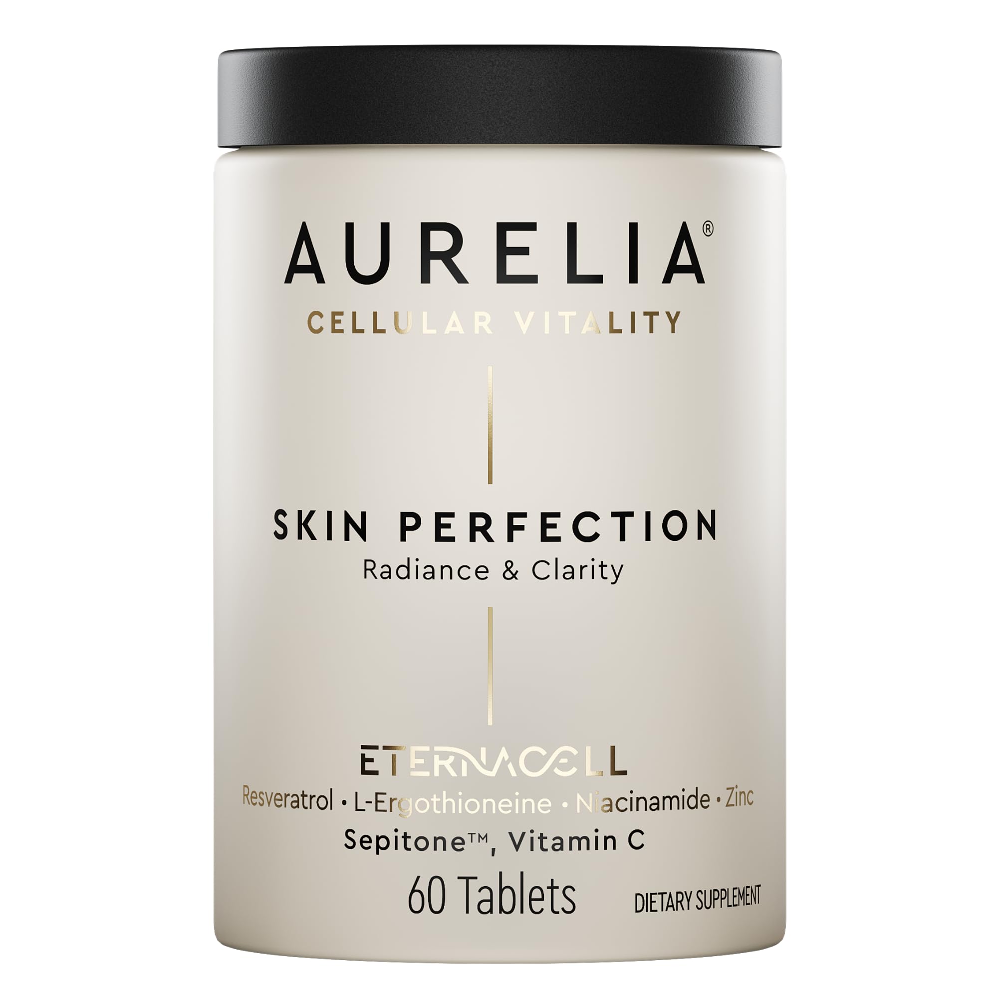 AURELIA Skin Perfection | Advanced Cellular Anti-Aging Supplement | Enhance Skin Clarity, & Tone | with Zinc, Resveratrol, Niacinamide, Ergothioneine, & Vitamin C AURELIA uk supplements