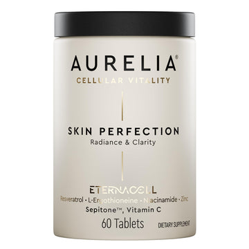 AURELIA Skin Perfection | Advanced Cellular Anti-Aging Supplement | Enhance Skin Clarity, & Tone | with Zinc, Resveratrol, Niacinamide, Ergothioneine, & Vitamin C AURELIA uk supplements