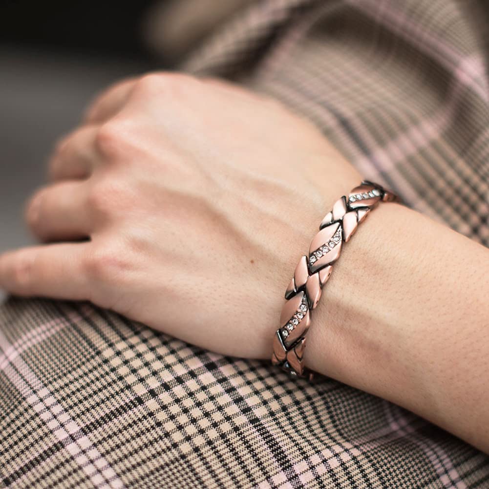 Vicmag Copper Bracelet for Women 99.9% Solid Pure Copper Valentine's Day Gift for Her with Adjustment Tool Vicmag uk supplements
