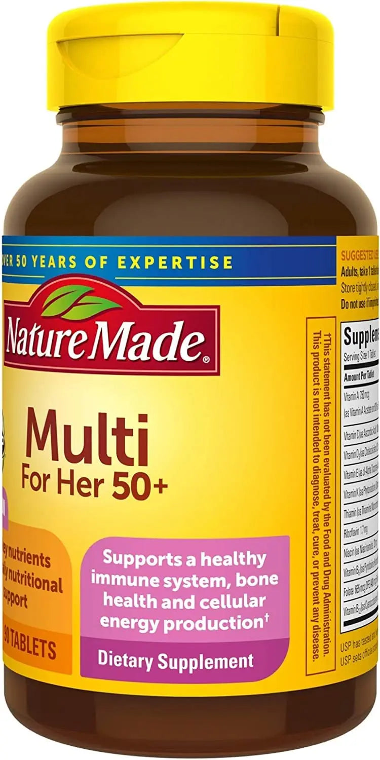 Nature Made Multi for Her 50+ Vitamin/Mineral Tablets 90 ea (Pack of 4) Nature Made uk supplements