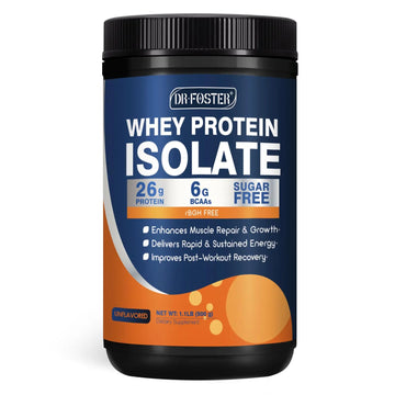 DRFOSTER Whey Protein Powder Isolate - Unflavored, Grass-Fed, 26g Protein & 6g BCAAs for Muscle Growth & Recovery DRFOSTER uk supplements