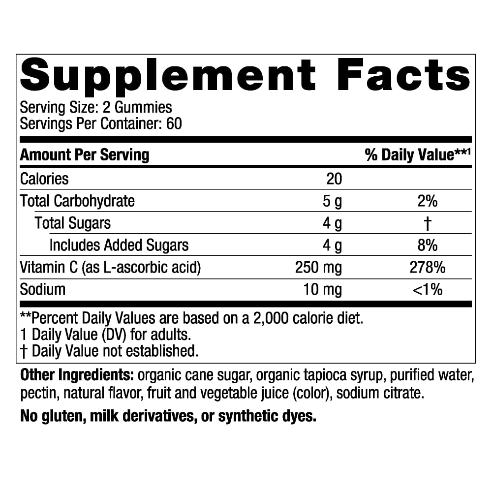 Nordic Naturals Vitamin C Gummies, Tart Tangerine - 120 Gummies - 250 mg Vitamin C - Immune Support, Antioxidant Protection, Child Growth & Development - Non-GMO, Vegan - 60 Servings (Pack of 2) Nordic Naturals uk supplements