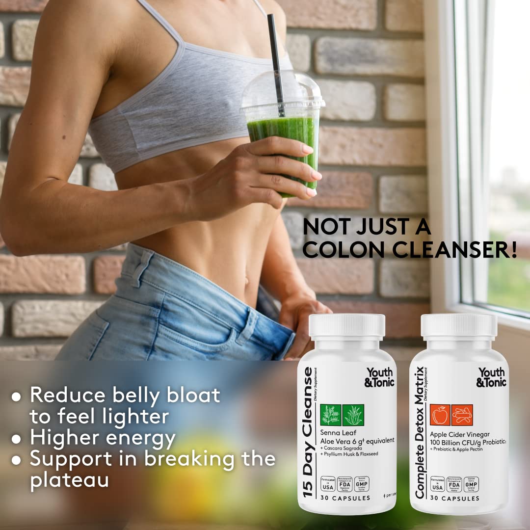 Youth & Tonic Bedtime Trim Detox Cleanse Kick Off Weight Management - 120 Pills Youth & Tonic uk supplements
