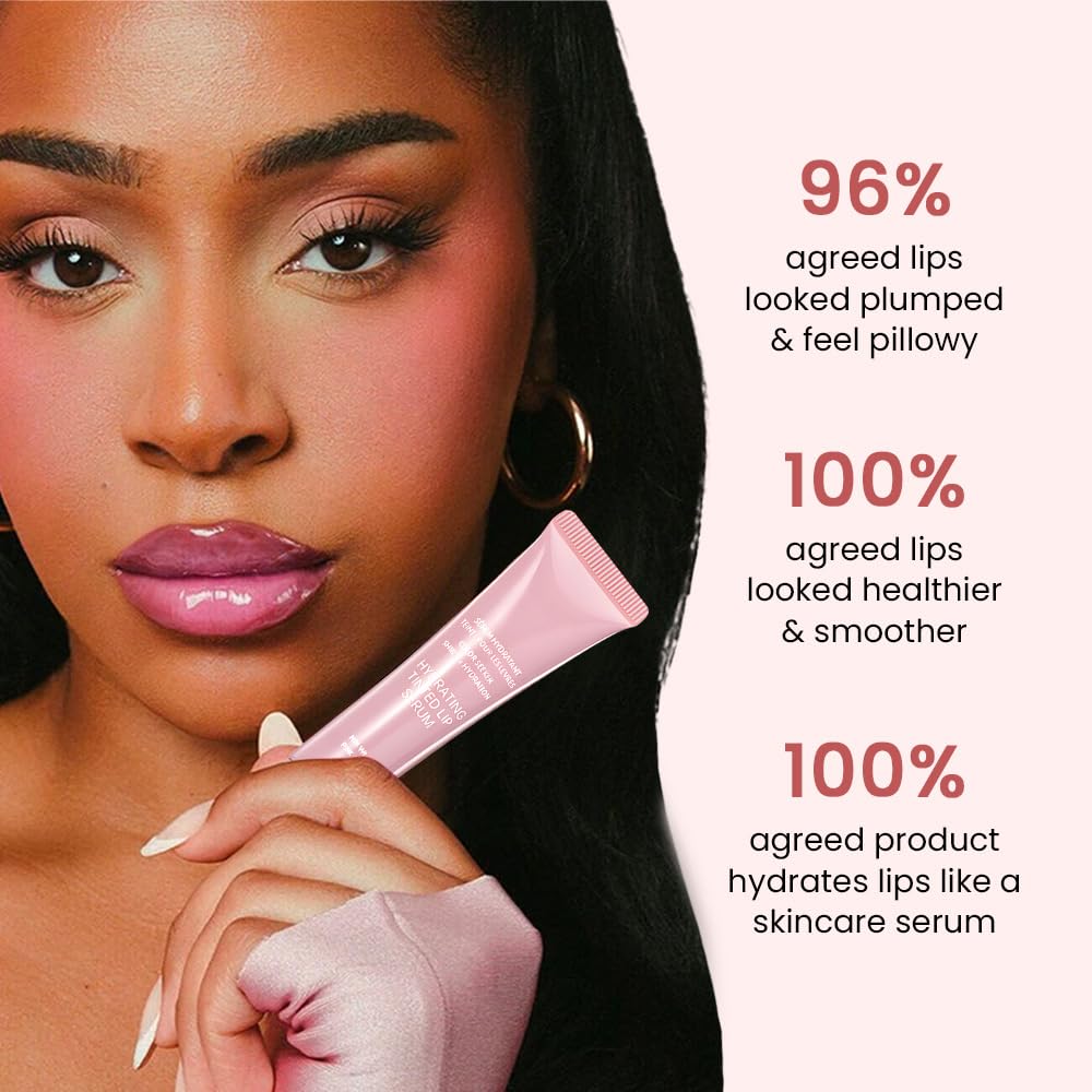 FeiCuiYun Lip Tinted Glowy Balm Hydrating Tinted Lip Serum Lip Gloss, Ultra-Hydrating Natural Vegan Lip Balm, Sheer-Tinted Shine & Hydration, Soothes & Softens Dry Lips Skincare (Light Pink) FeiCuiYun uk supplements