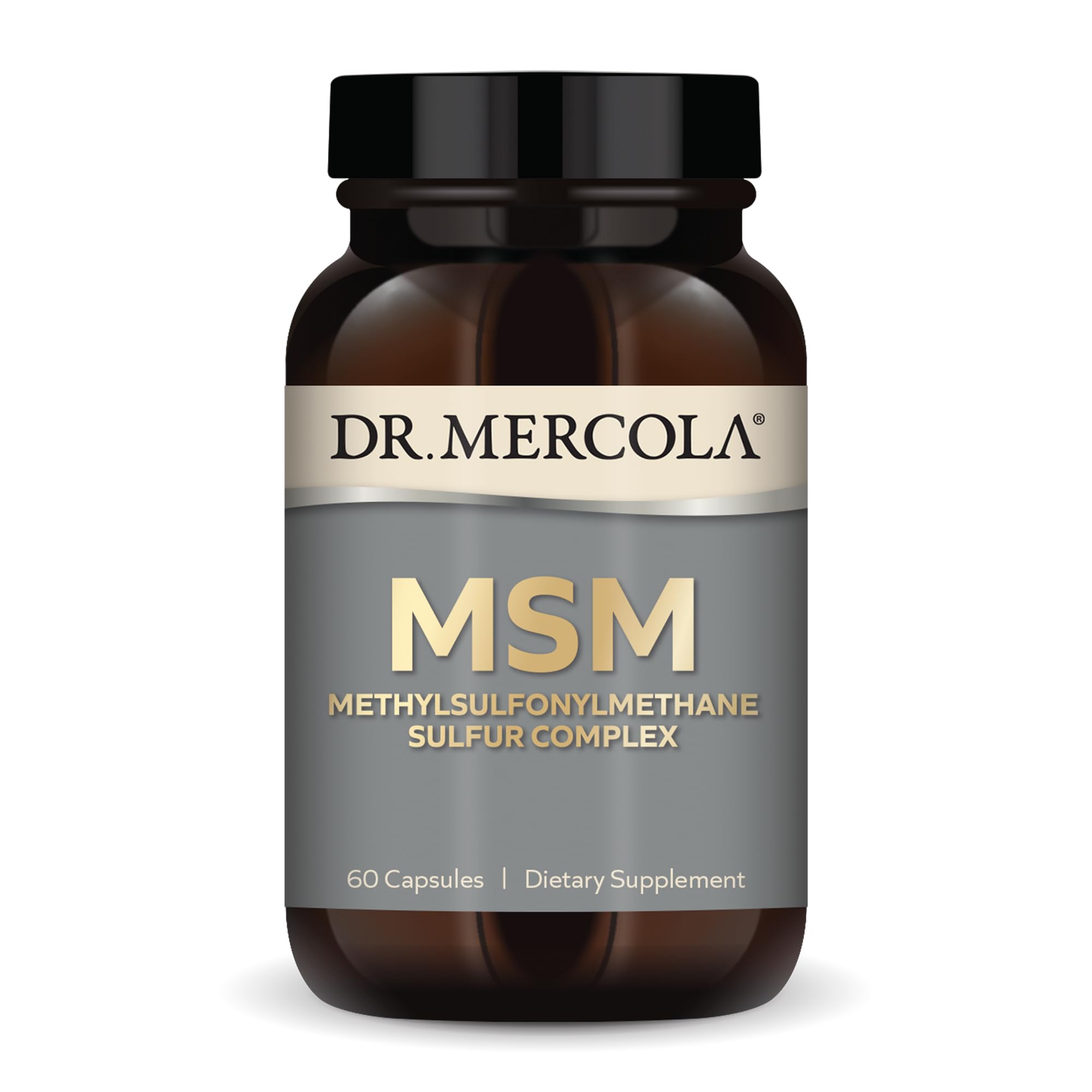 Dr. Mercola MSM Sulfur Complex - Joint Support & Cellular Health - OptiMSM - R-Alpha Lipoic Acid - TMG - Organic Sulfur Blend - 60 Capsules (30 Servings) Dr. Mercola uk supplements