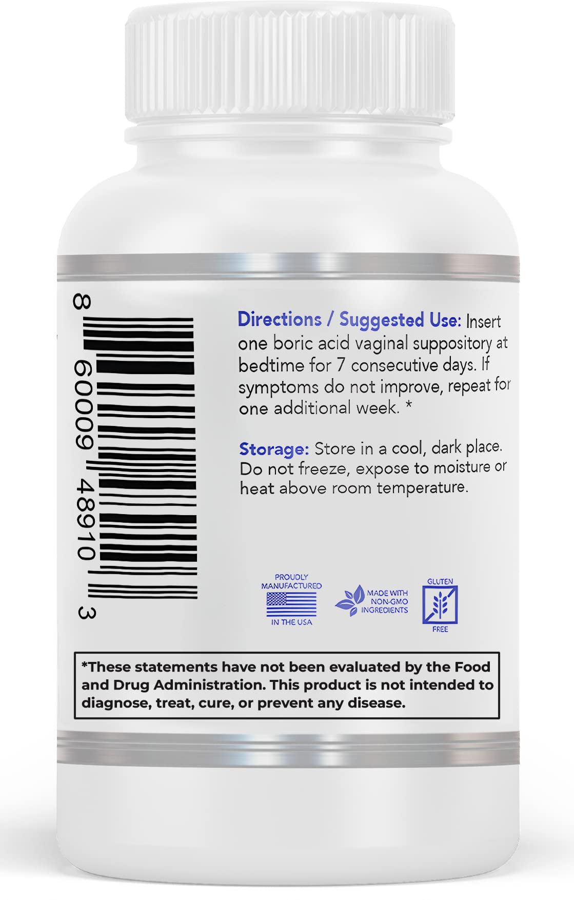 Simpli Supplements 60 Boric Acid Suppositories - Modern Support & Ancient Remedy - Scientifically Simpli Supplements uk supplements