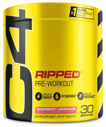 Cellucor C4 Ripped Pre Workout Powder Raspberry Lemonade | Creatine Free + Sugar Free Cellucor uk supplements