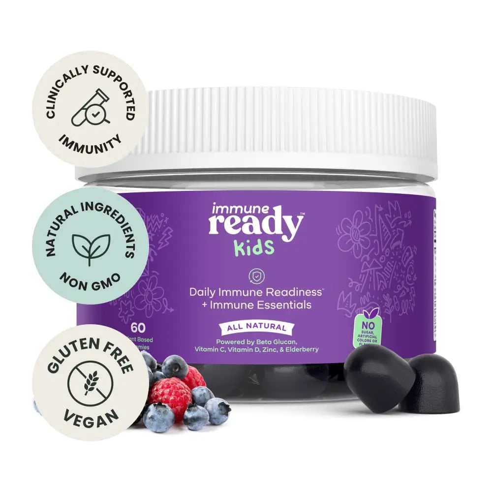 Immune Ready™ Kids Multivitamin Gummies – Mixed Berry Flavor – Sugar-Free Daily Kids Immune Support with Beta Glucan, Elderberry Immune Ready uk supplements