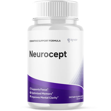 Neurocept Capsules, Official Neurocept Brain Supplement Pills with All Natural Ingredients, Advanced Formula Support Pills with Maximum Strength Premium Vitamins for Women and Men (60 Capsules) Syvor uk supplements