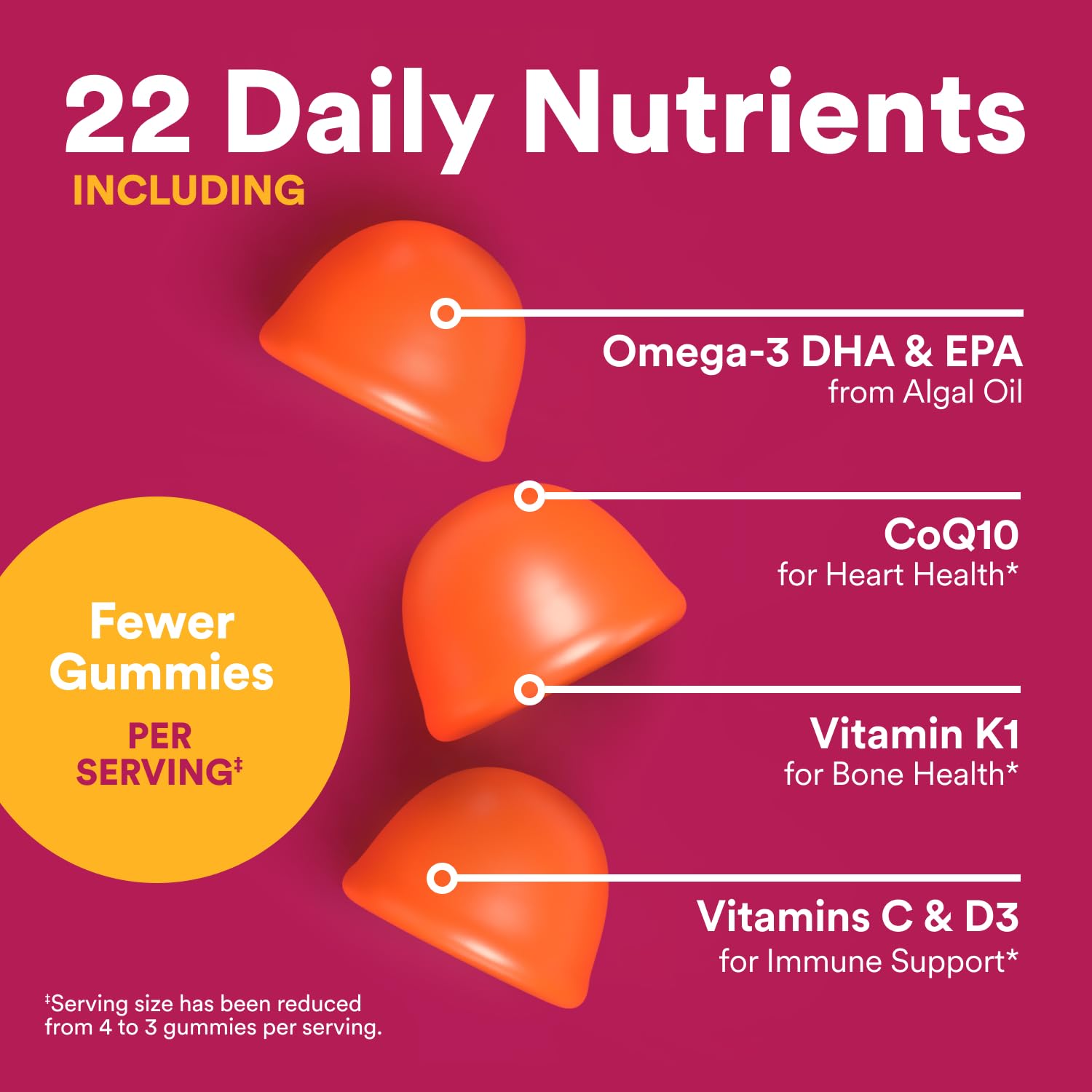 SmartyPants Multivitamin Gummy for Women 50 and Over - Improved Formula: Omega 3 (DHA/EPA), Methylfolate, CoQ10, Vitamin D3, C SmartyPants uk supplements