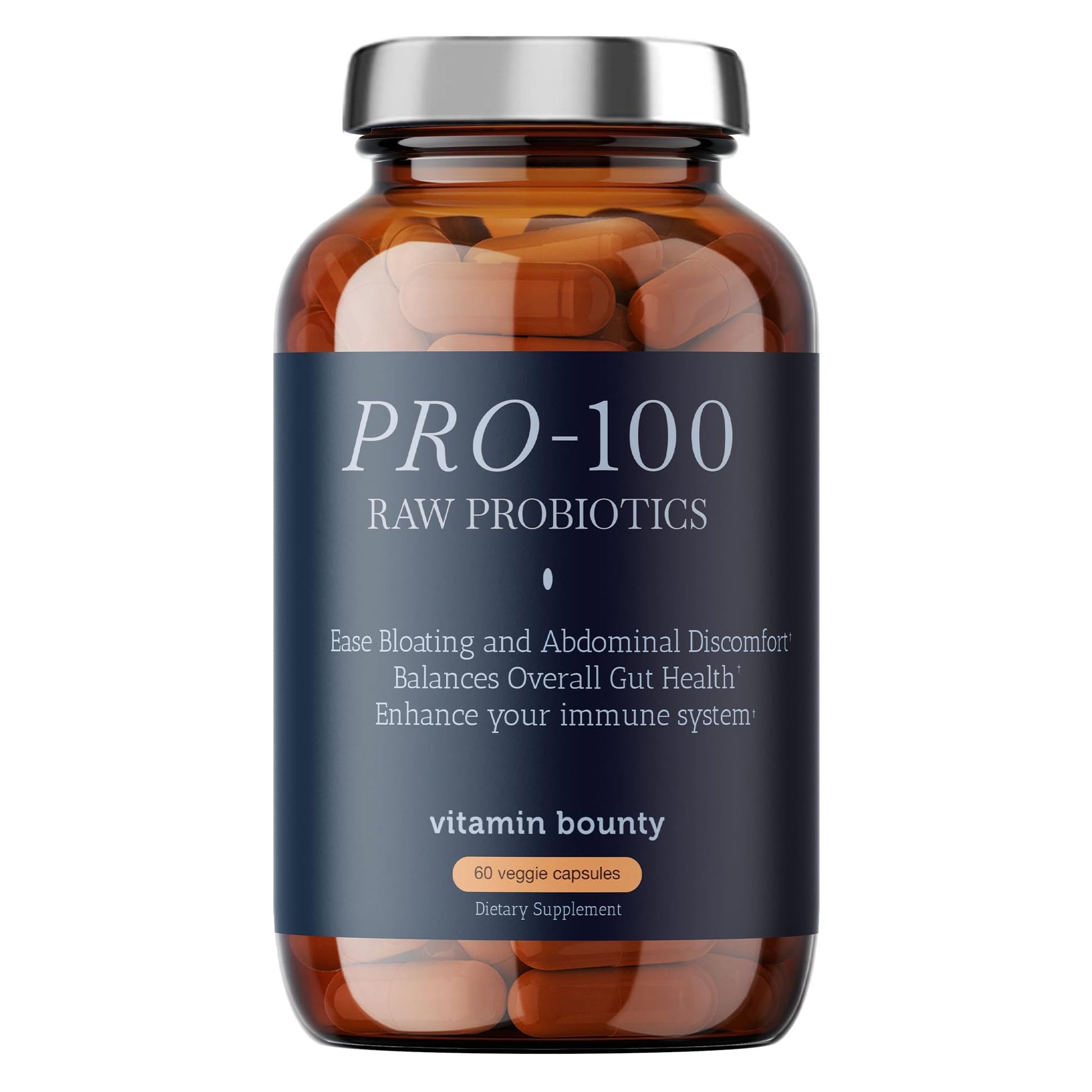 Vitamin Bounty Pro-100 Probiotic 100 Billion CFU - 13 Strains for Digestive Health & Immune Support - High Potency Probiotics for Women & Men - Delayed Release Capsules for Gut Health - 60 Count Vitamin Bounty uk supplements