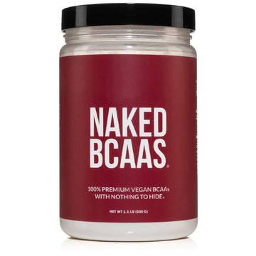 NAKED BCAAs Amino Acids Powder, Only 1 Ingredient, Pure 2:1:1 Formula, Vegan Unflavored Branched Chain Amino Acids, Instantized All Natural BCAA Supplement - 500 Grams, 100 Servings NAKED uk supplements