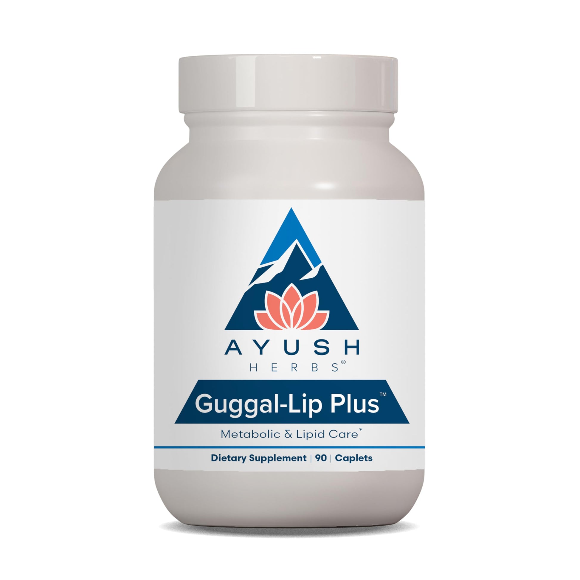 Ayush Herbs Guggal-Lip Plus - Metabolic Vitamins for Women & Men, Daily Pill, Pure & Natural Metabolic Health Supplement with Guggul - 90 Vegetarian Caplets (1 Count) Ayush Herbs uk supplements