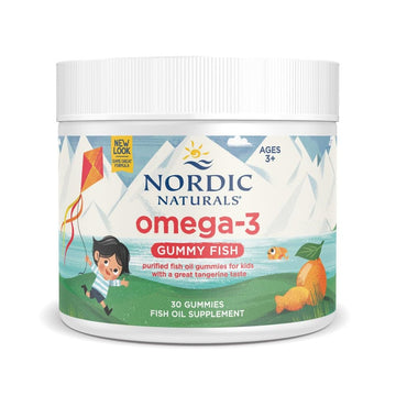 Nordic Naturals Nordic Omega-3 Gummy Fish, Tangerine - 30 Gummy Fish - 124 mg Total Omega-3s with EPA & DHA - Non-GMO - 30 Servings Nordic Naturals uk supplements