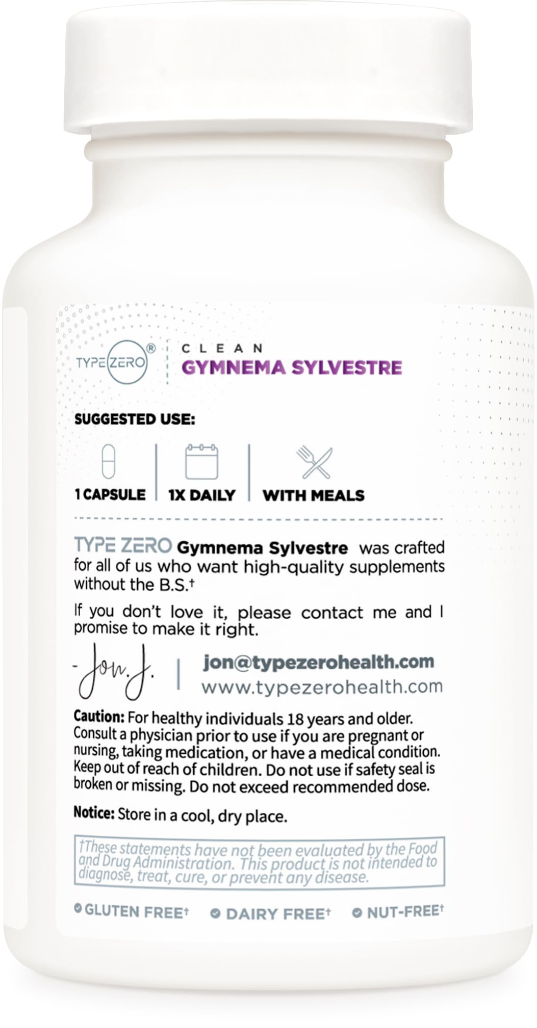 Type Zero Clean Gymnema Sylvestre 3,500mg Equivalent from 175mg of 20:1 Extract Per Serving, 120 Capsules for 120 Servings Per Bottle, Non-GMO. Gluten Free Type Zero uk supplements