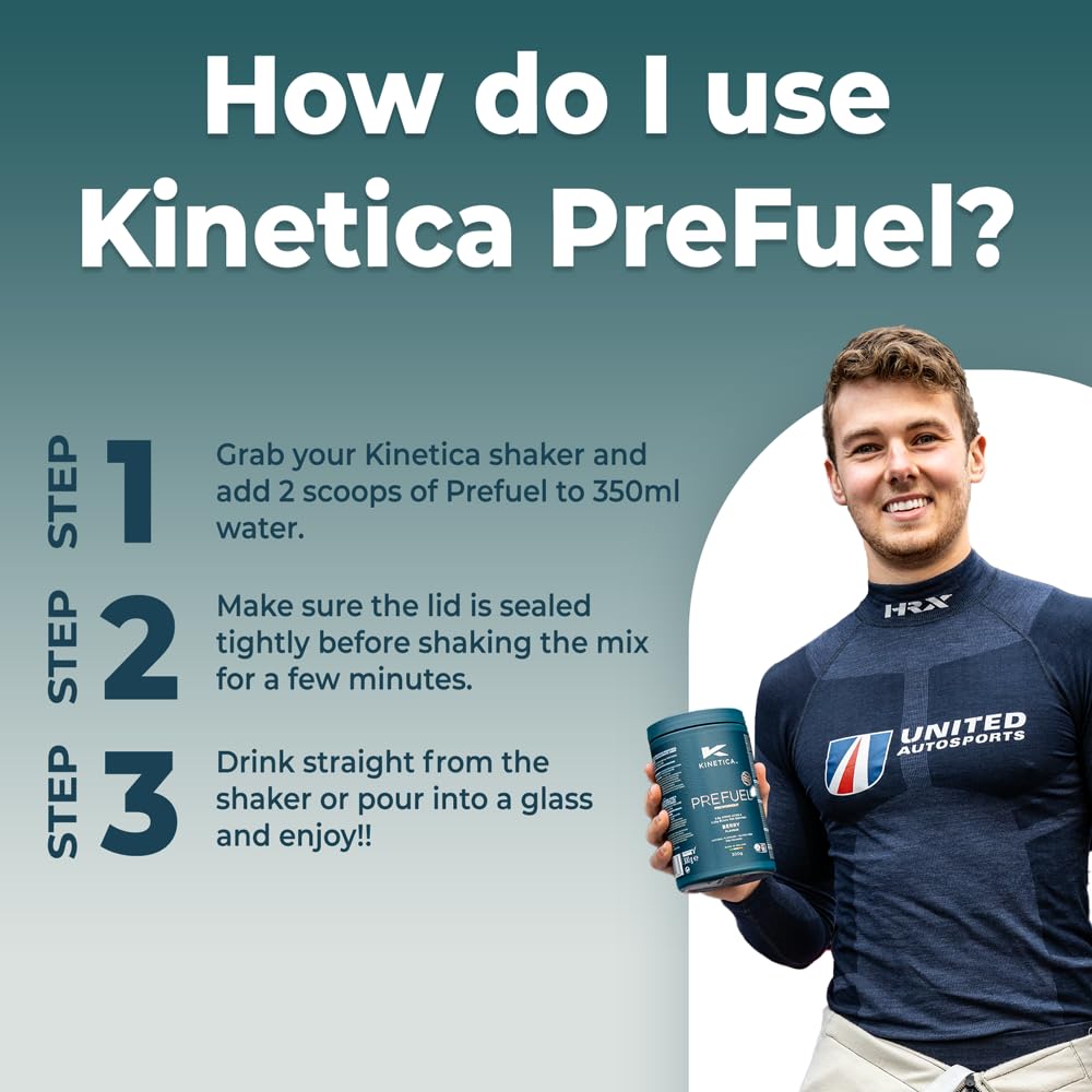 Kinetica PreFuel, Pre Workout, 5.7g Amino Acids & 2.2g BCAA's per Serving, 30 Servings Kinetica uk supplements