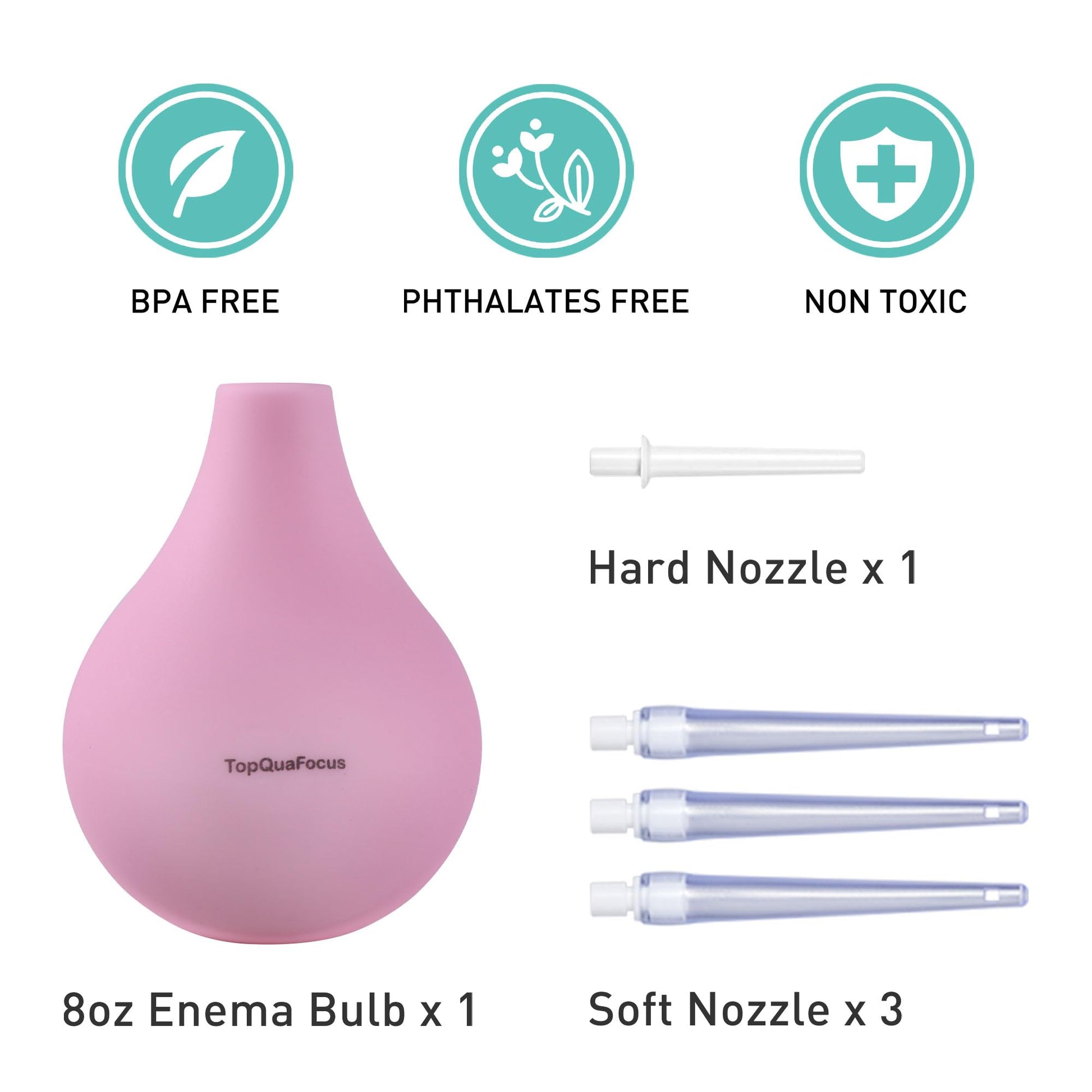 TopQuaFocus 8oz Enema Bulb Kit Anal and Vaginal Douche Bulb for Men Flushing System Enemas Silicone TopQuaFocus uk supplements