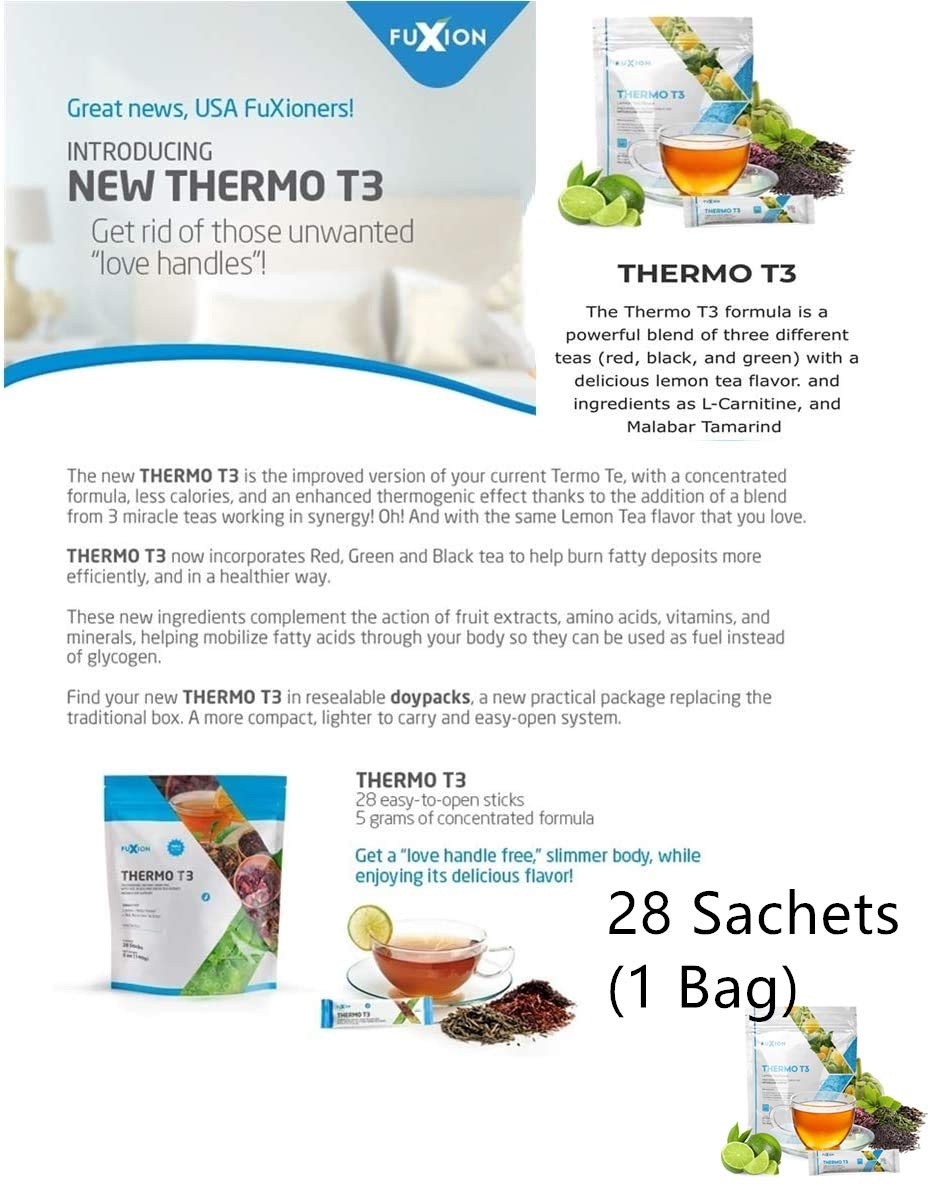 FuXion Thermo T3,Delicious Lemon Tea Flavor(Thermo TT3, 28 Sachets) CHNLML uk supplements
