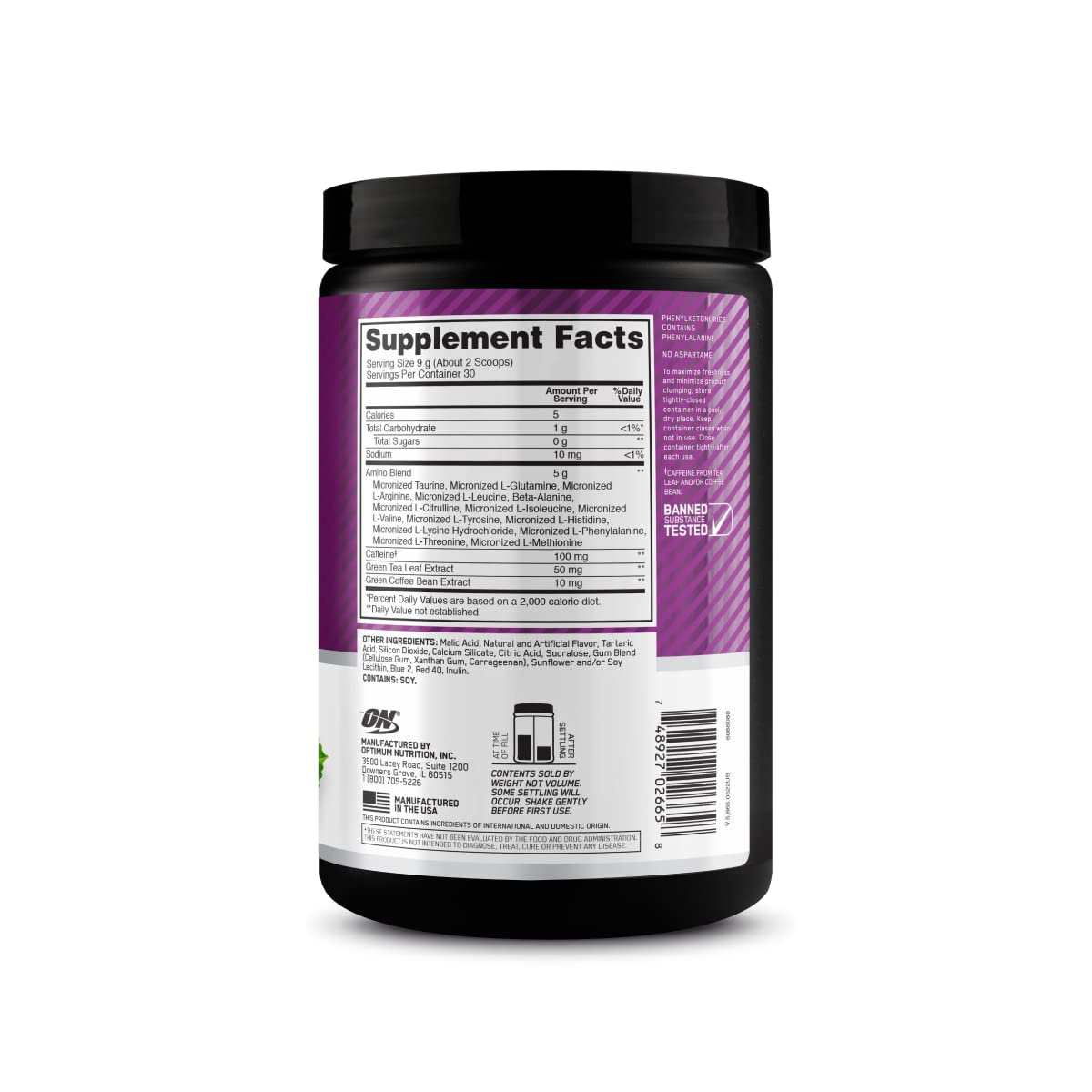 Optimum Nutrition Amino Energy - Pre Workout with Green Tea, BCAA, Amino Acids Optimum Nutrition uk supplements