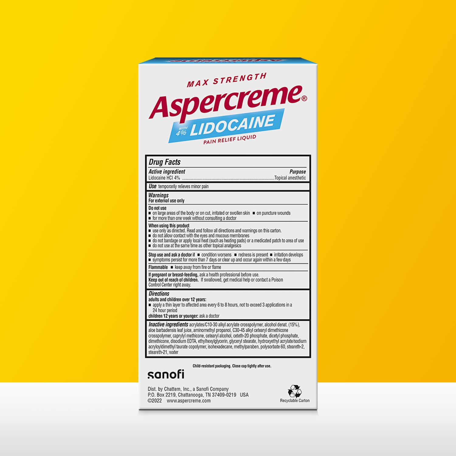 Aspercreme Odor Free Max Strength Lidocaine Pain Relief Liquid with Roll-On No Mess Applicator, 2.5 oz. Aspercreme uk supplements