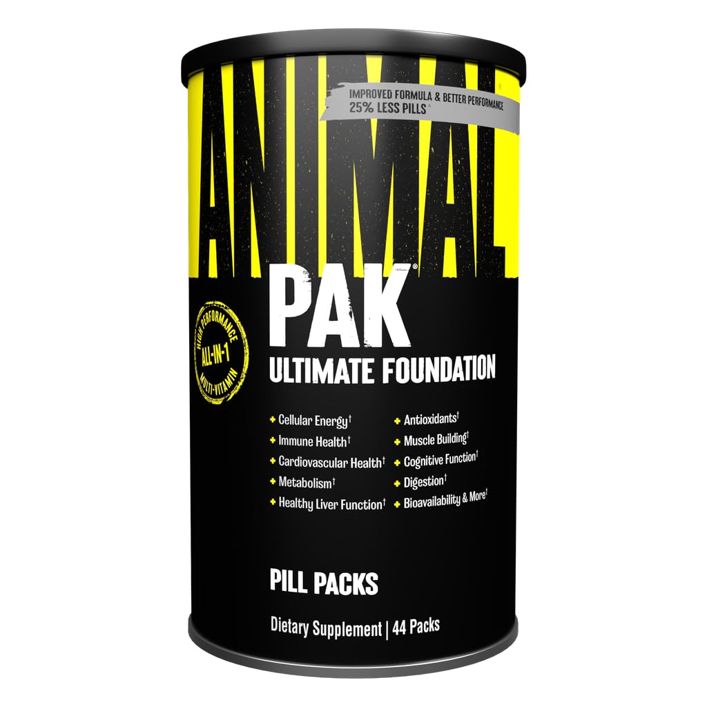 Animal Pak - Convenient Multivitamin for Men & Women Daily All-in-One Vitamin & Supplement Pack - Zinc, Vitamins C, B, D, Amino Acids, and Immune Support - Sports Nutrition Performance - 44 Count Animal uk supplements