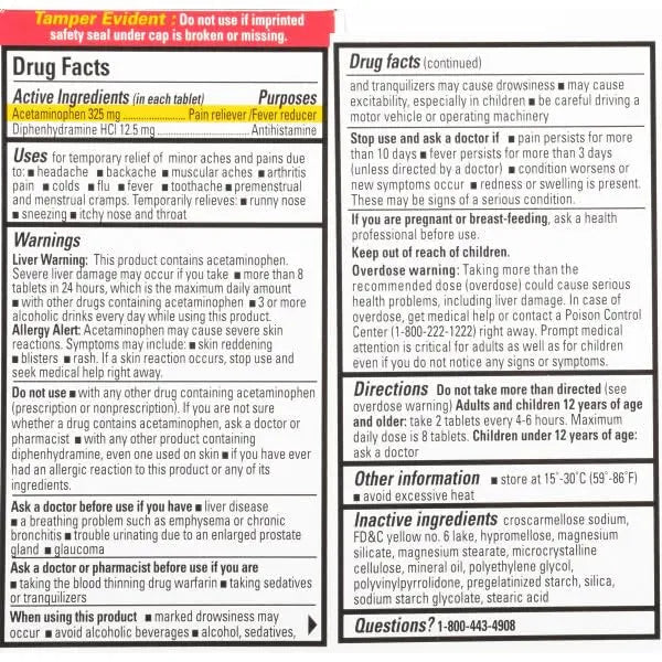 Percogesic Original Pain Relief | Aspirin Free Fast Acting Relief | 90 Coated Caplets (4 Pack) Percogesic uk supplements