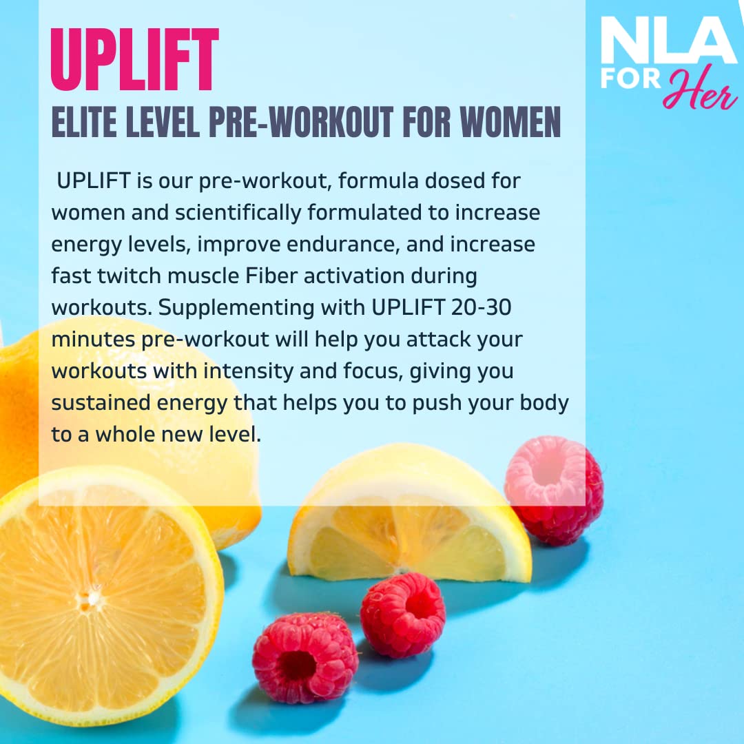 Uplift Pre-Workout for Women (30 Servings) -Raspberry Lemonade-Provides Clean NLA for Her uk supplements