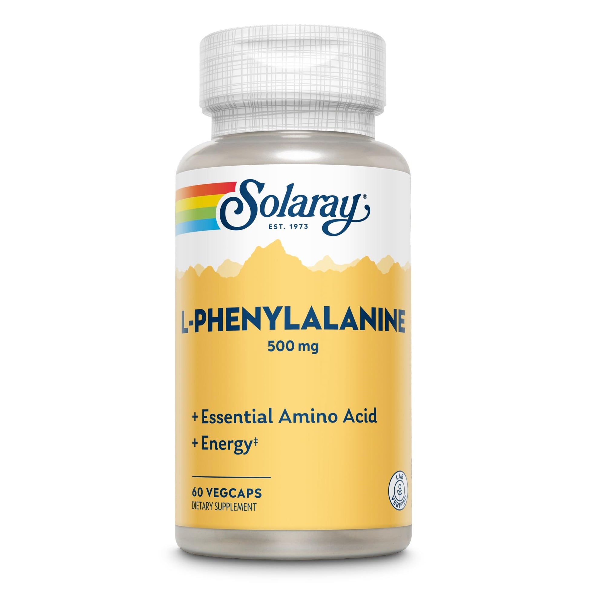 SOLARAY L-Phenylalanine Veg Cap (Btl-Plastic) 500mg | 60ct SOLARAY uk supplements