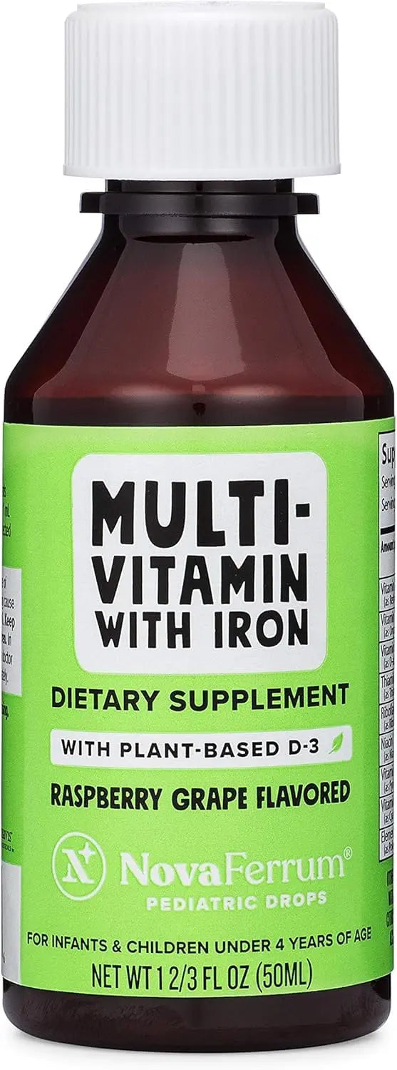 NovaFerrum Delish | Vegan Multivitamin with Iron for Infants, Toddlers & Kids | Immune Support | Organic Plant-Based D-3 | NovaFerrum uk supplements
