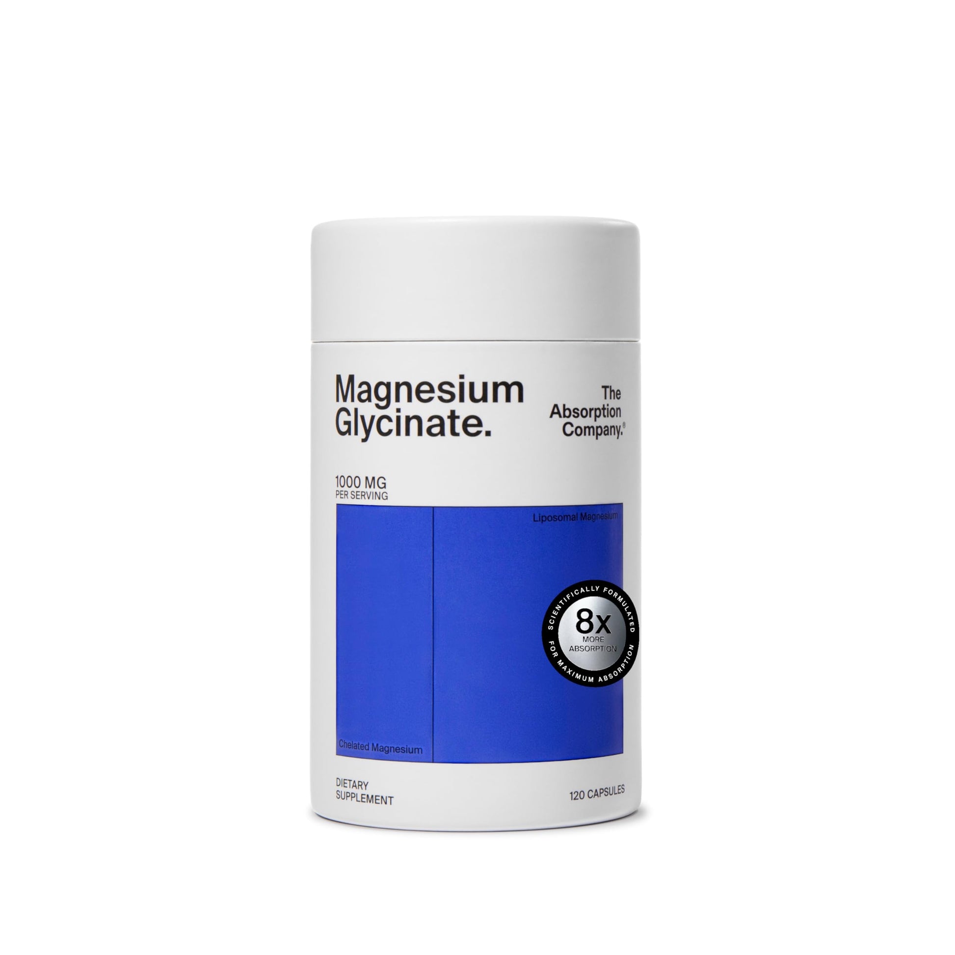 Magnesium Glycinate 1000mg - Liposomal Magnesium Bisglycinate for Max Absorption - Extra Strength to Support Body and Mind, Non-Laxative, Vegan, Gluten-Free - 120 Capsules The Absorption Company uk supplements