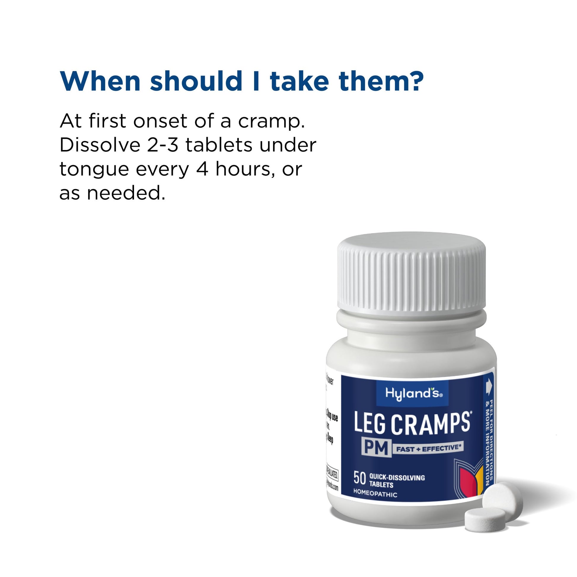 Hyland's Leg Cramps PM, Relief of Nighttime Leg, Calf, and Foot Cramps, 50 Quick-Dissolving Tablets 4-Pack (200 Total) Hyland's uk supplements